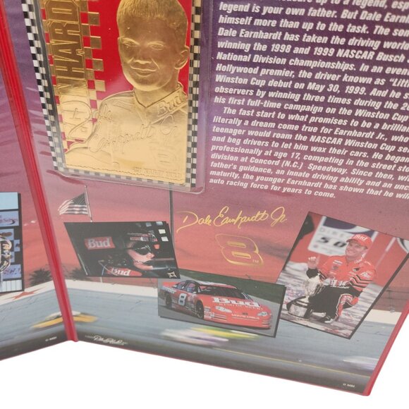 Dale Earnhardt Sr Jr 23 kt Gold Cards Danbury Mint Rare Red Book - Picture 5 of 6